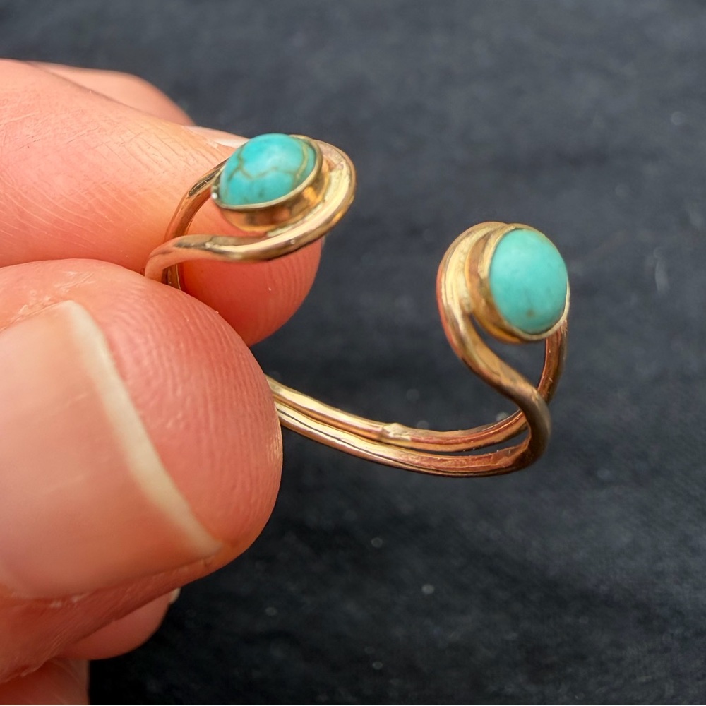 Double turquoise ring
